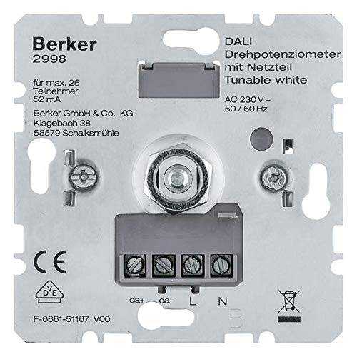 Berker 2998 DALI Drehpotenziometer Tunable white mit Netzteil, Softrastung, Lichtsteuerung Mesch Shop Berker 2998 DALI Drehpotenziometer Tunable white mit Netzteil, Softrastung, Lichtsteuerung Mesch Shop